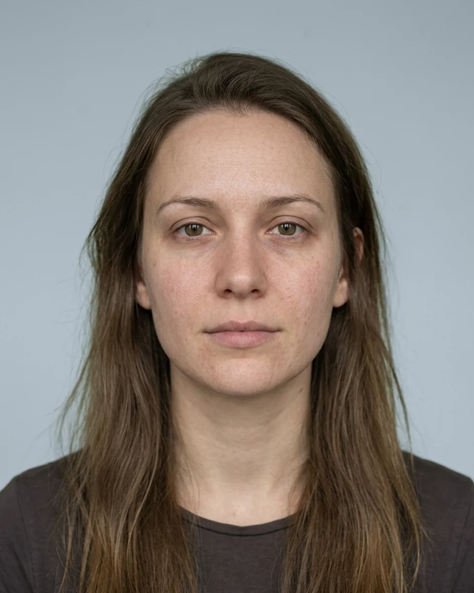 Woman before